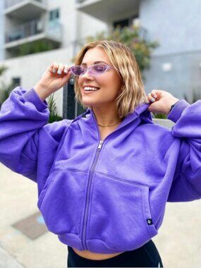 POPFLEX Zip Cloud Hoodie - Blue Violet Limited Edition Color Size S/M